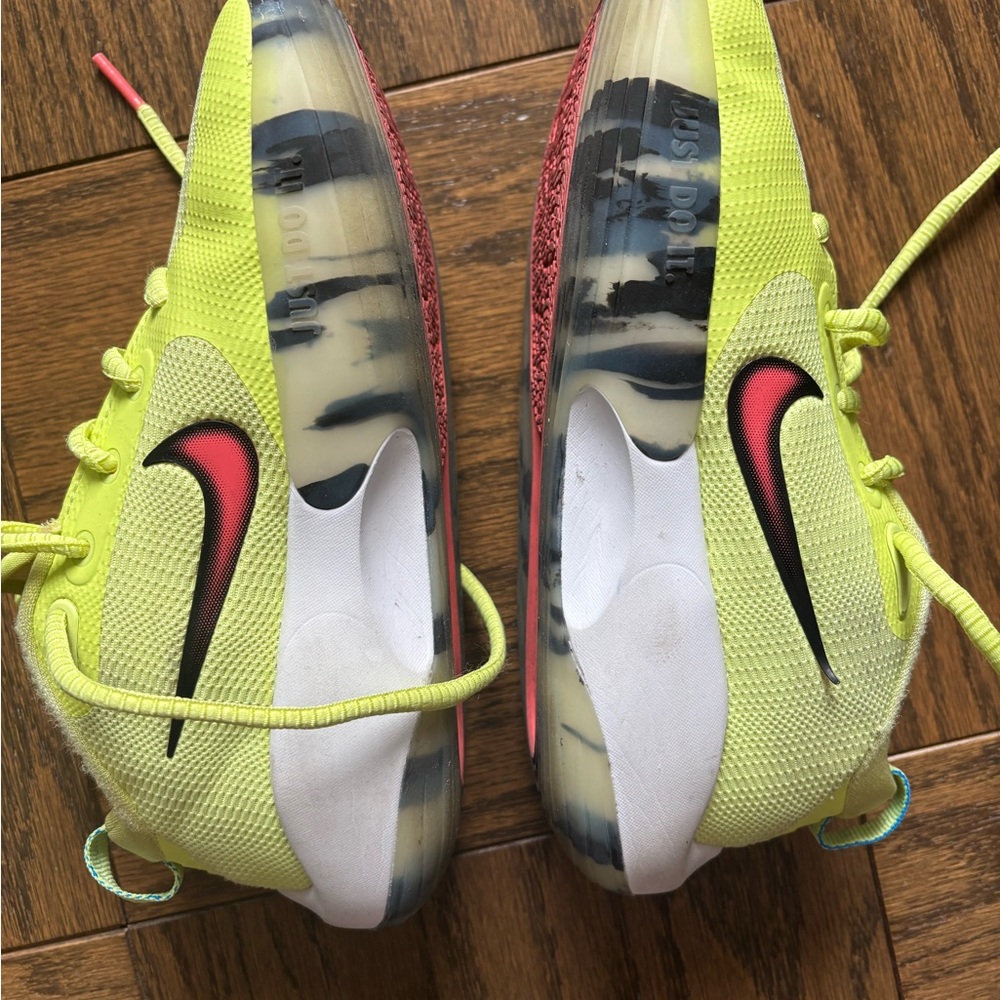 Nike Kids Neon Yellow and Pink Sneakers